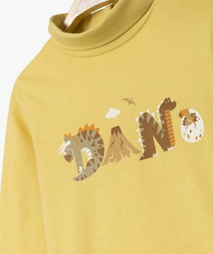 Tee-shirt manches longues et col roulé imprimé dinosaures bébé garçon vue2 - GEMO 4G BEBE - GEMO