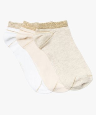 Chaussettes ultra-courtes avec paillettes sur la tige femme (lot de 3) vue1 - GEMO(HOMWR FEM) - GEMO