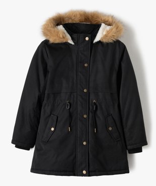 Parka fille avec doublure chaude et capuche fantaisie vue1 - GEMO (JUNIOR) - GEMO