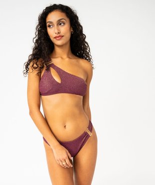 Bas de maillot de bain pailletée à boucle femme vue3 - GEMO 4G FEMME - GEMO