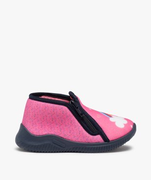 Chaussons fille en velours ras avec licorne et arc-en-ciel vue1 - GEMO (ENFANT) - GEMO