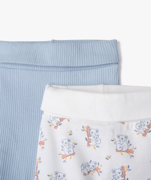 Pantalon à pieds et ceinture élastique en jersey bébé (lot de 2) vue2 - GEMO(BB COUCHE) - GEMO