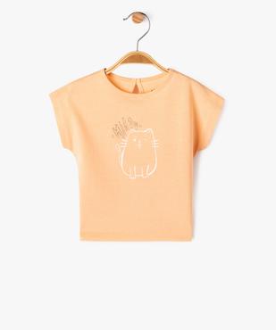 Tee-shirt manches courtes imprimé coupe loose bébé fille vue1 - GEMO(BEBE DEBT) - GEMO