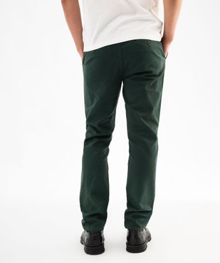 Pantalon chino coupe slim en coton stretch homme vue2 - GEMO (HOMME) - GEMO