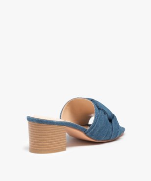 Mules femme à talon dessus tressé en denim vue5 - GEMO(URBAIN) - GEMO