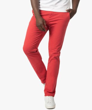 Pantalon chino en coton stretch coupe Slim homme vue1 - GEMO 4G HOMME - GEMO