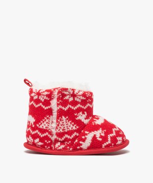 Chaussons de naissance bébé boots de Noël vue1 - GEMO 4G BEBE - GEMO