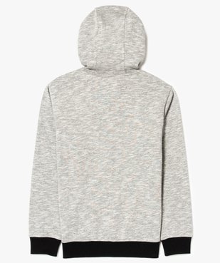 Sweat zippé gris chiné vue2 - GEMO (JUNIOR) - GEMO