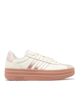 Baskets en cuir VL Court bold avec semelle plateforme femme - Adidas vue1 - ADIDAS - GEMO