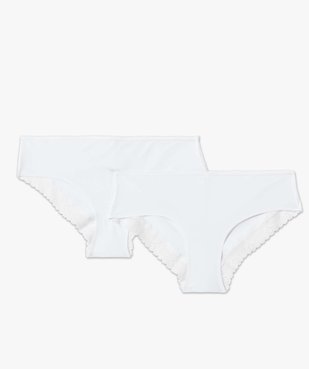 Shorty femme en microfibre et dentelle (lot de 2) vue4 - GEMO(HOMWR FEM) - GEMO