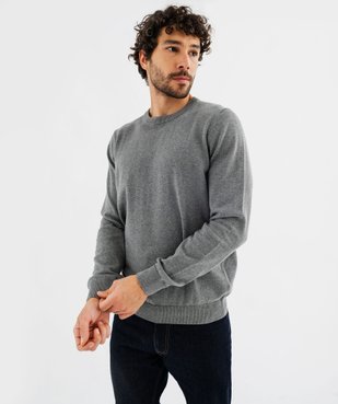 Pull à col rond en coton homme vue1 - GEMO (HOMME) - GEMO