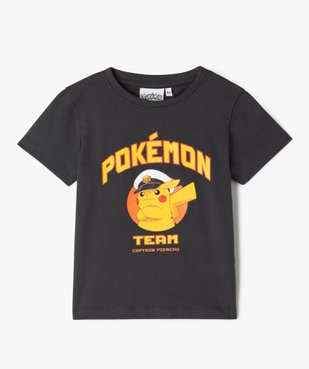 Tee-shirt manches courtes imprimé Pikachu garçon - Pokémon vue2 - POKEMON - GEMO