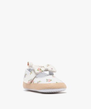 Chaussons de naissance ballerines fleuries à fleurs bébé fille  vue2 - LITTLE LOVE GEMO FOR GOOD - GEMO