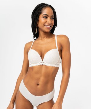 Soutien-gorge push-up en dentelle vue3 - GEMO(HOMWR FEM) - GEMO