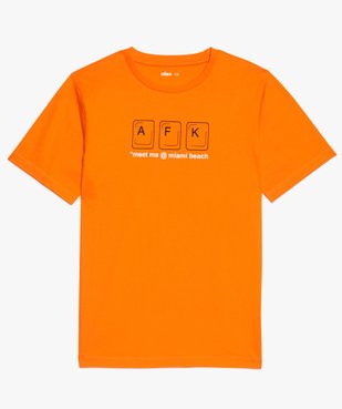 Tee-shirt garçon avec inscription sur l'avant vue1 - GEMO (JUNIOR) - GEMO