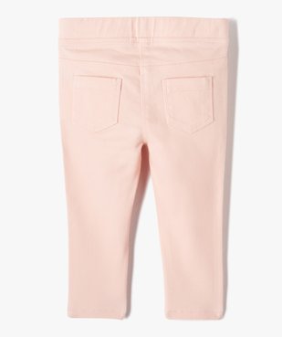 Pantalon bébé fille slim uni à taille élastiquée  vue3 - GEMO 4G BEBE - GEMO