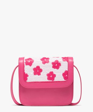 Sac fille avec rabat en sequins brodés motifs fleurs vue1 - GEMO (ENFANT) - GEMO