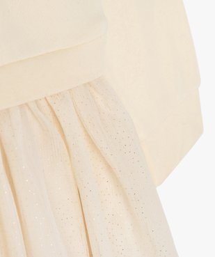 Robe sweat avec jupe en tulle fille vue2 - GEMO (ENFANT) - GEMO