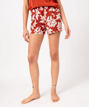 Short de pyjama imprimé en viscose femme vue7 - GEMO 4G FEMME - GEMO