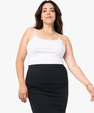 Débardeur femme grande taille uni à fines bretelles  vue1 - GEMO 4G GT - GEMO