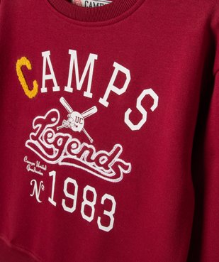 Sweat molletonné avec inscriptions garçon - Camps United vue2 - CAMPS - GEMO