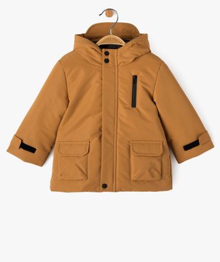 Parka à capuche avec doublure peluche bébé garçon vue2 - GEMO 4G BEBE - GEMO