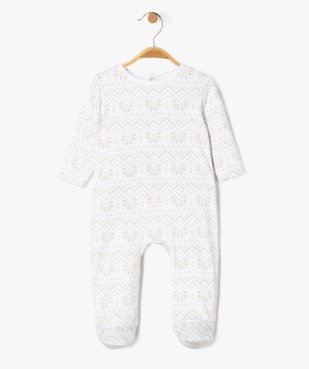 Pyjama de Noël en velours imprimé bébé vue1 - GEMO(BB COUCHE) - GEMO