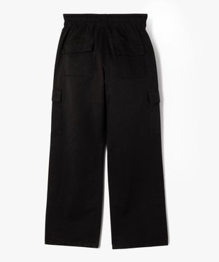 Pantalon cargo à coupe straight en toile de coton fille vue4 - GEMO (JUNIOR) - GEMO