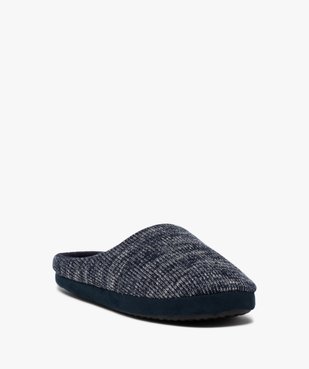 Chaussons homme mules dessus en maille chinée vue2 - GEMO(HOMWR HOM) - GEMO