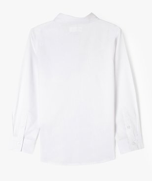 Chemise unie à manches longues garçon vue8 - GEMO 4G GARCON - GEMO