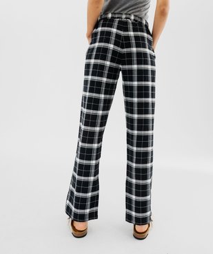 Pantalon de pyjama à carreaux en coton/viscose femme vue3 - GEMO(HOMWR FEM) - GEMO