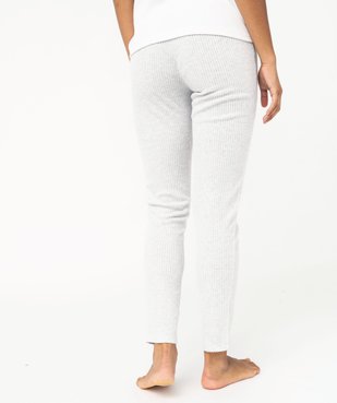 Pantalon de pyjama femme en maille côtelée vue3 - GEMO(HOMWR FEM) - GEMO