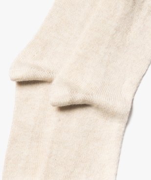 Chaussettes hautes en maille douce femme vue2 - GEMO(HOMWR FEM) - GEMO