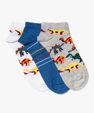 Chaussettes ultra courtes à motifs dinosaures garçon (lot de 3) vue1 - GEMO (ENFANT) - GEMO