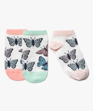 Chaussettes ultra coutes à motif papillons fille (lot de 3) vue1 - GEMO (ENFANT) - GEMO