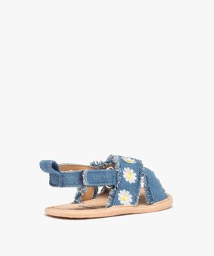 Chaussons de naissance bébé fille sandales en denim vue4 - GEMO 4G BEBE - GEMO