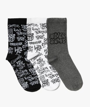 Chaussettes tige haute imprimées garçon (lot de 3) vue1 - GEMO (ENFANT) - GEMO