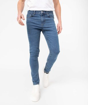 Jean homme skinny taille haute en coton stretch vue2 - GEMO 4G HOMME - GEMO