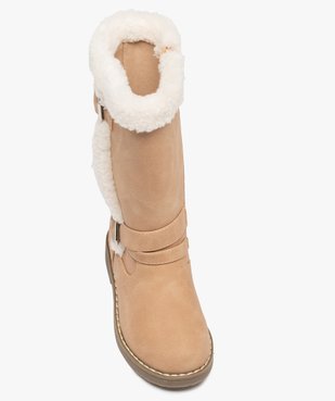 Bottes fille à talon plat et bordures en sherpa vue5 - GEMO (ENFANT) - GEMO