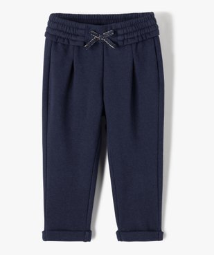 Pantalon de jogging avec pinces bébé fille vue1 - GEMO 4G BEBE - GEMO