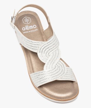 Sandales femme à brides strass et semelle amortissante vue6 - GEMO (CASUAL) - GEMO