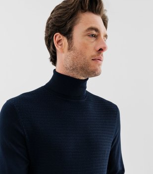 Pull à col roulé en maille fine homme vue5 - GEMO 4G HOMME - GEMO