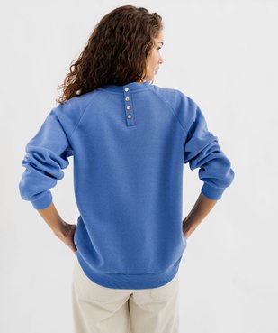 Sweat molletonné ample avec broderie scintillante femme vue3 - GEMO 4G FEMME - GEMO