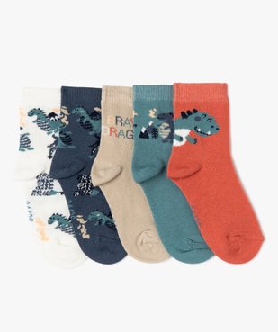 Chaussettes à motifs dragons (lot de 5) bébé garçon vue1 - GEMO 4G BEBE - GEMO