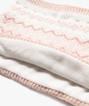 Snood imprimé et doublé polaire fille vue3 - GEMO (ENFANT) - GEMO