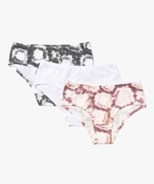 Shorties en coton effet tie and dye fille (lot de 3) vue1 - GEMO 4G FILLE - GEMO