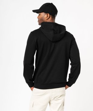 Sweat à capuche en molleton à motif homme vue3 - GEMO (HOMME) - GEMO