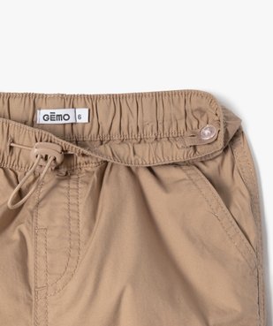 Pantalon parachute avec poches à rabat garçon vue3 - GEMO (ENFANT) - GEMO