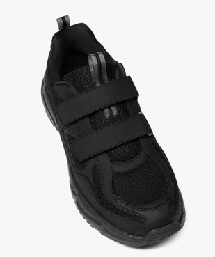 Baskets homme unies en mesh et à scratch style jogger vue11 - 5 MILES - GEMO