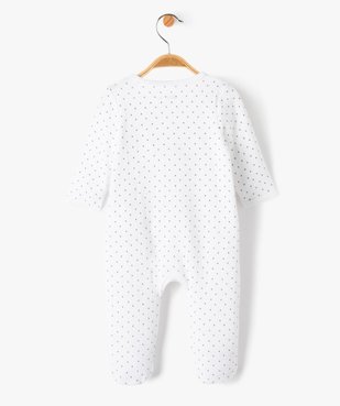 Pyjama ouverture devant avec motif chat bébé fille vue3 - GEMO 4G BEBE - GEMO